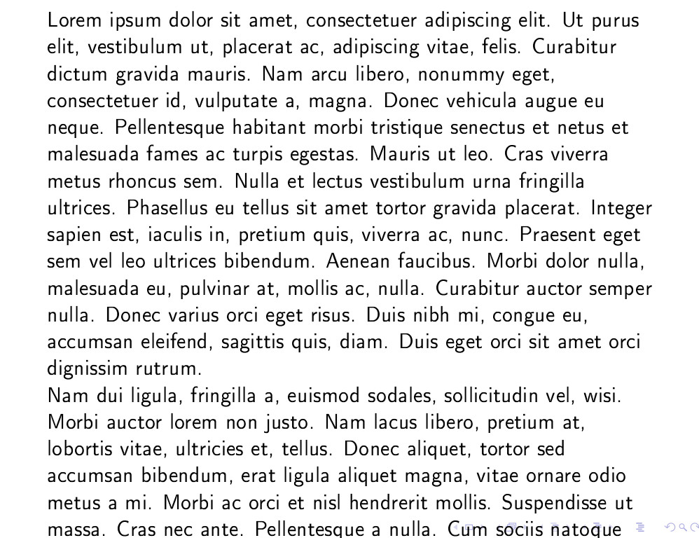 Frame com texto longo no Beamer